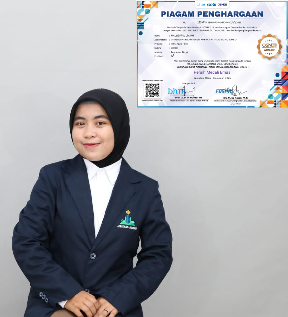 Prestasi Membanggakan di Awal 2026, Mahasiswa Tadris Biologi Raih Medali Emas FOSNAS